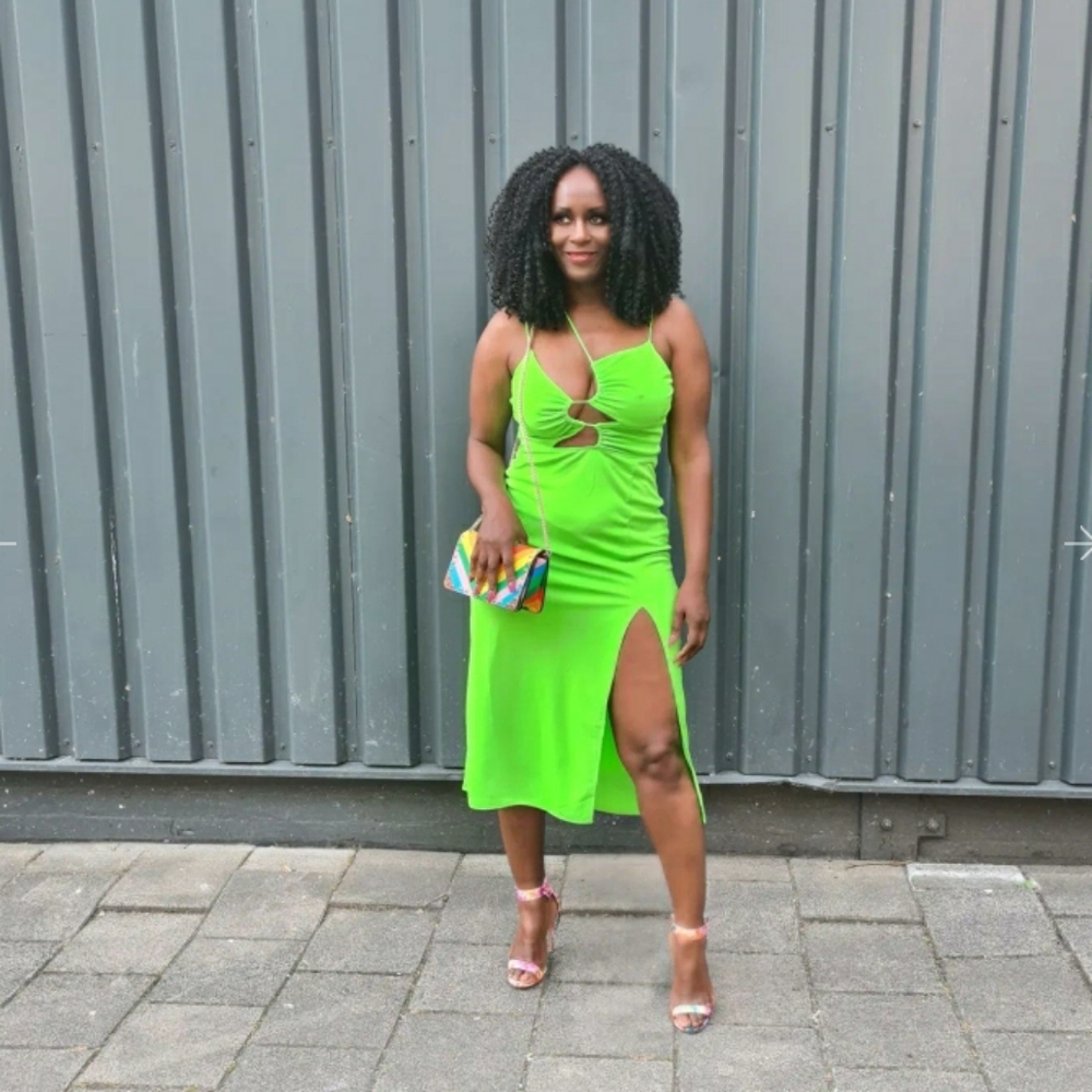 H&M Asymmetrical cut out detail dress